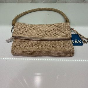 The Sak Fold Over Crocheted, Sequin Handbag